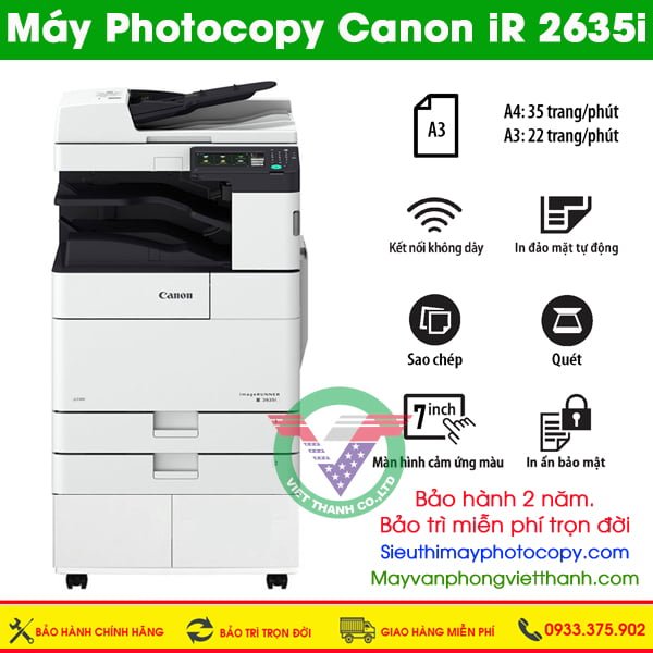Máy photocopy Canon IR2635i - trọn bộ