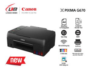 Máy in phun màu Canon PIXMA G670 (A4/A5/ Copy/ Scan/ USB)